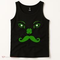Smiling Irish Eyes Cloverleaf Mustache Tank Top thumb 2