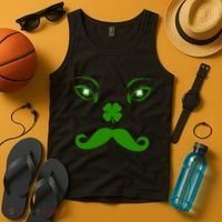 Smiling Irish Eyes Cloverleaf Mustache Tank Top thumb 4