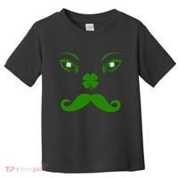 Smiling Irish Eyes Cloverleaf Mustache Toddler T-Shirt thumb 0