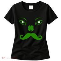 Smiling Irish Eyes Cloverleaf Mustache Women's T-Shirt thumb 0