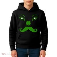Smiling Irish Eyes Cloverleaf Mustache Kids Hoodie thumb 4