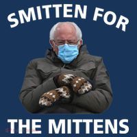 Smitten For The Mittens Bernie Sanders Button thumb 1