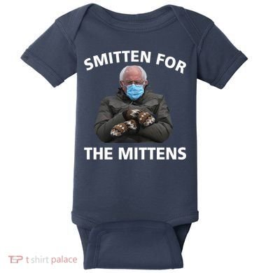 Smitten For The Mittens Bernie Sanders Baby Bodysuit