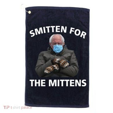 Smitten For The Mittens Bernie Sanders Golf Towel