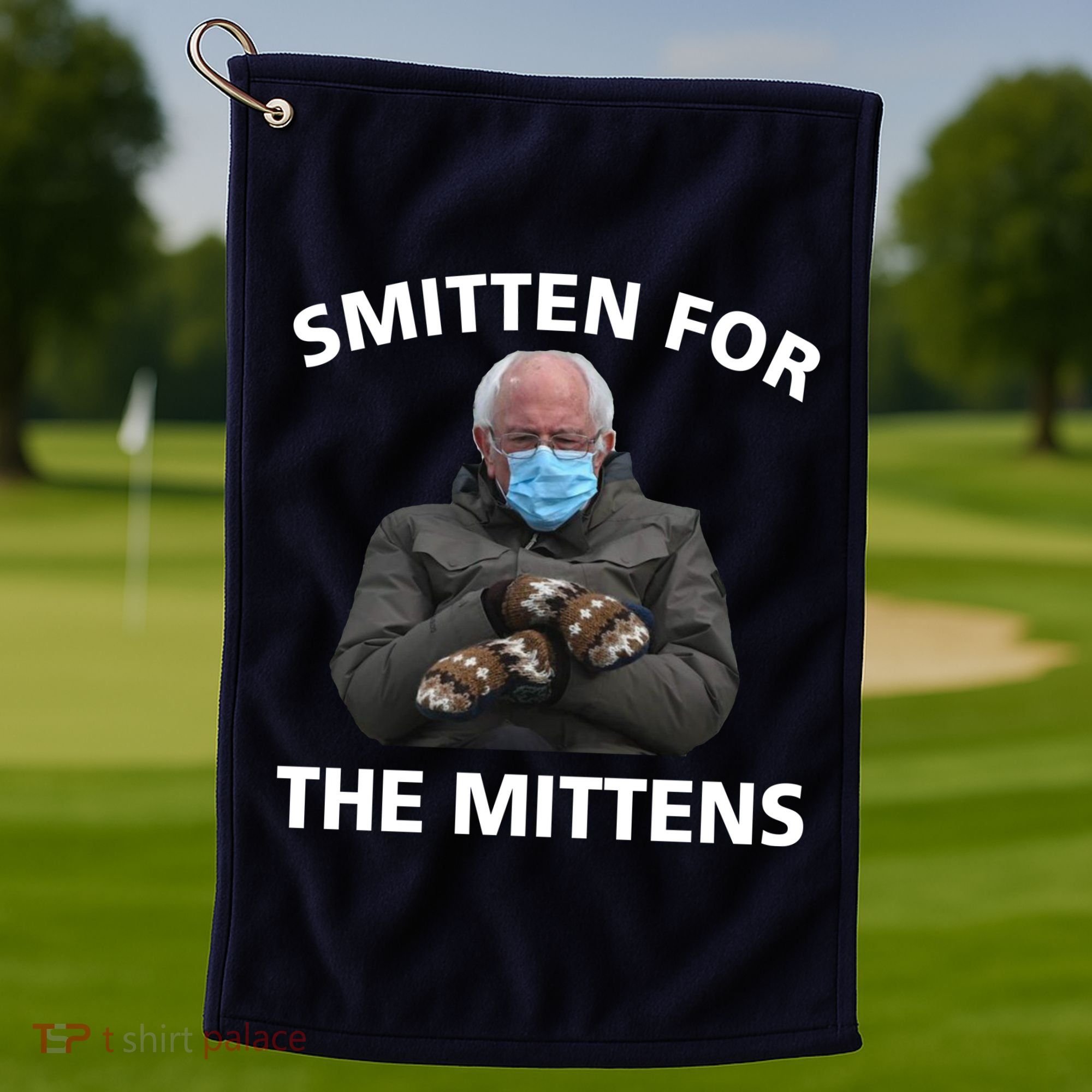 Smitten For The Mittens Bernie Sanders Golf Towel