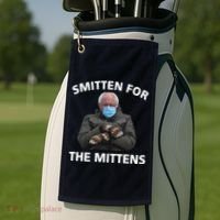 Smitten For The Mittens Bernie Sanders Golf Towel thumb 2