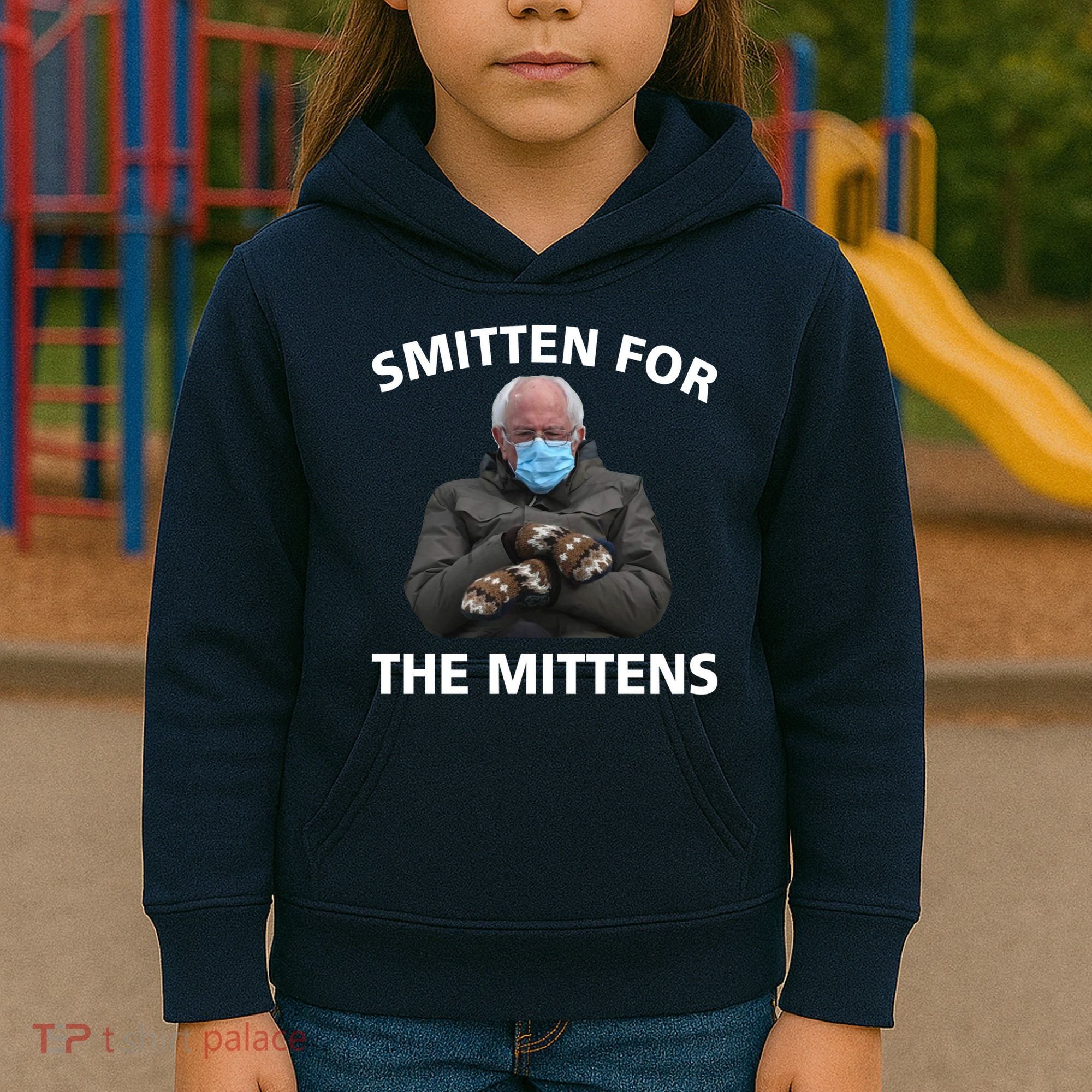 Smitten For The Mittens Bernie Sanders Kids Hoodie
