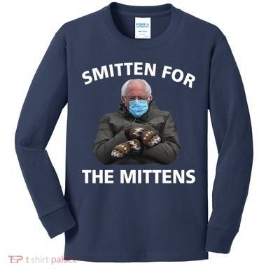 Smitten For The Mittens Bernie Sanders Kids Long Sleeve Shirt