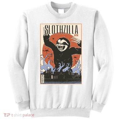 Sloth Monster Japanese Poster Sweatshirt