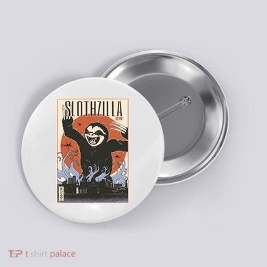 Sloth Monster Japanese Poster Button