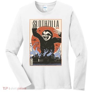 Sloth Monster Japanese Poster Women's Long Sleeve Shirt