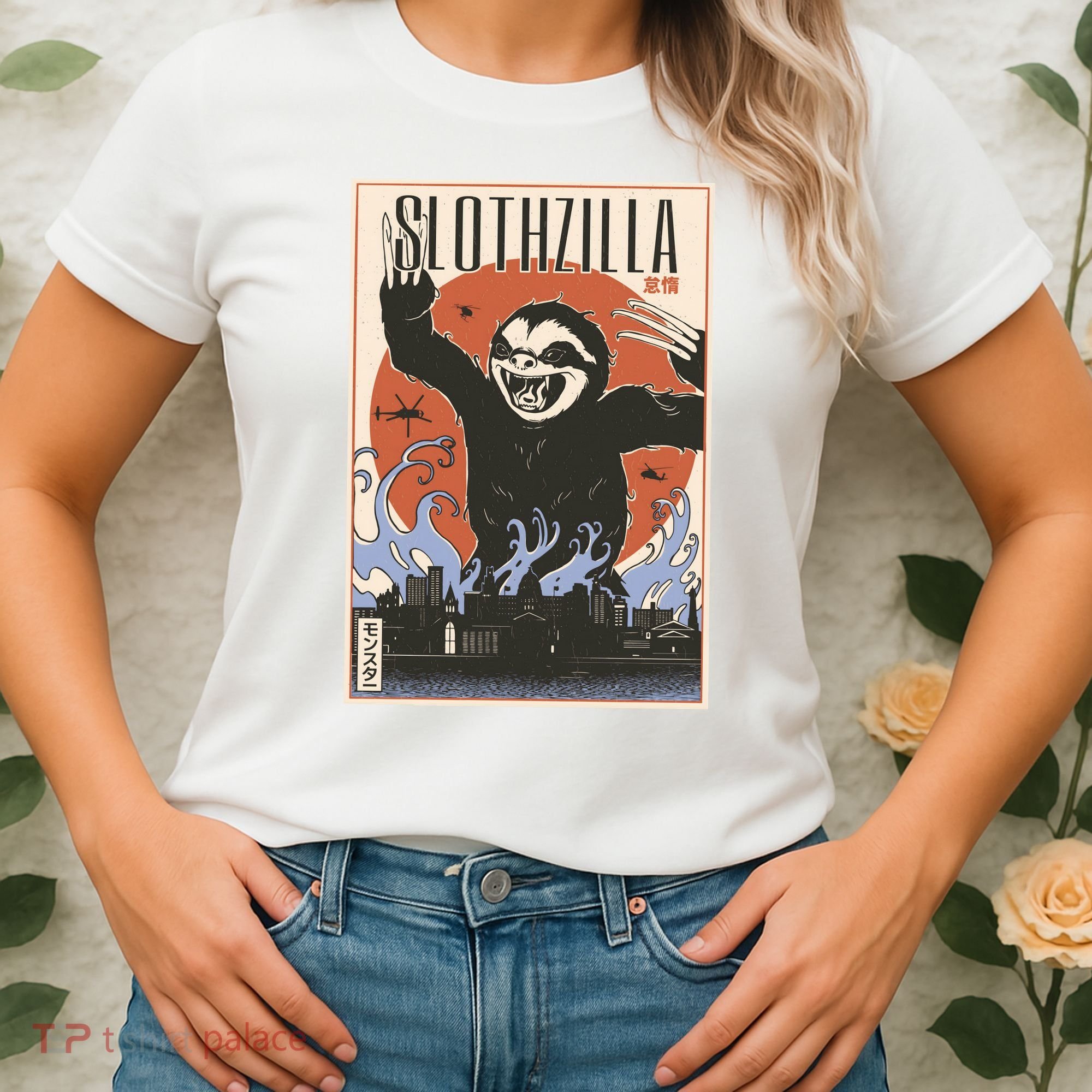Sloth Monster Japanese Poster Women's T-Shirt
