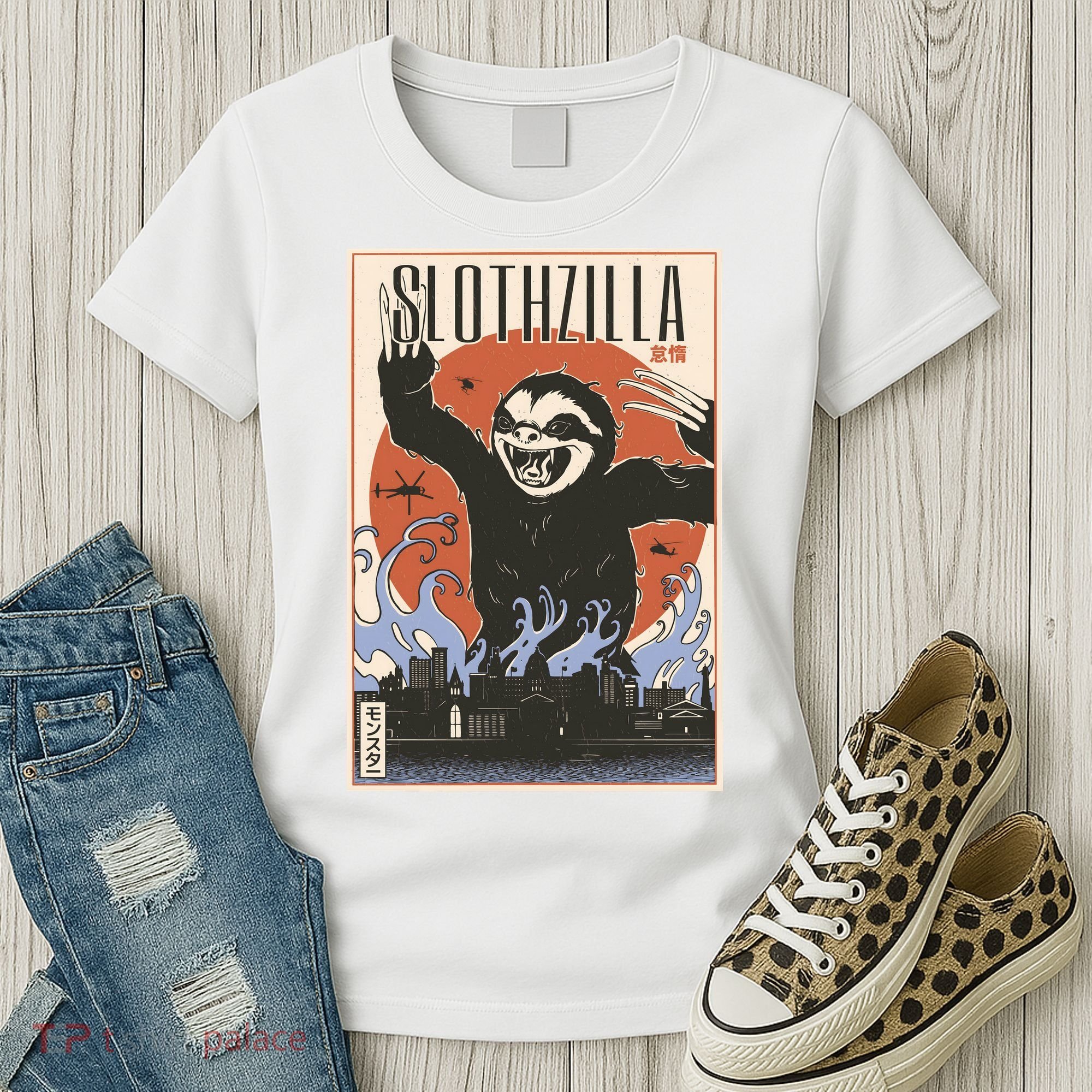 Sloth Monster Japanese Poster Women's T-Shirt