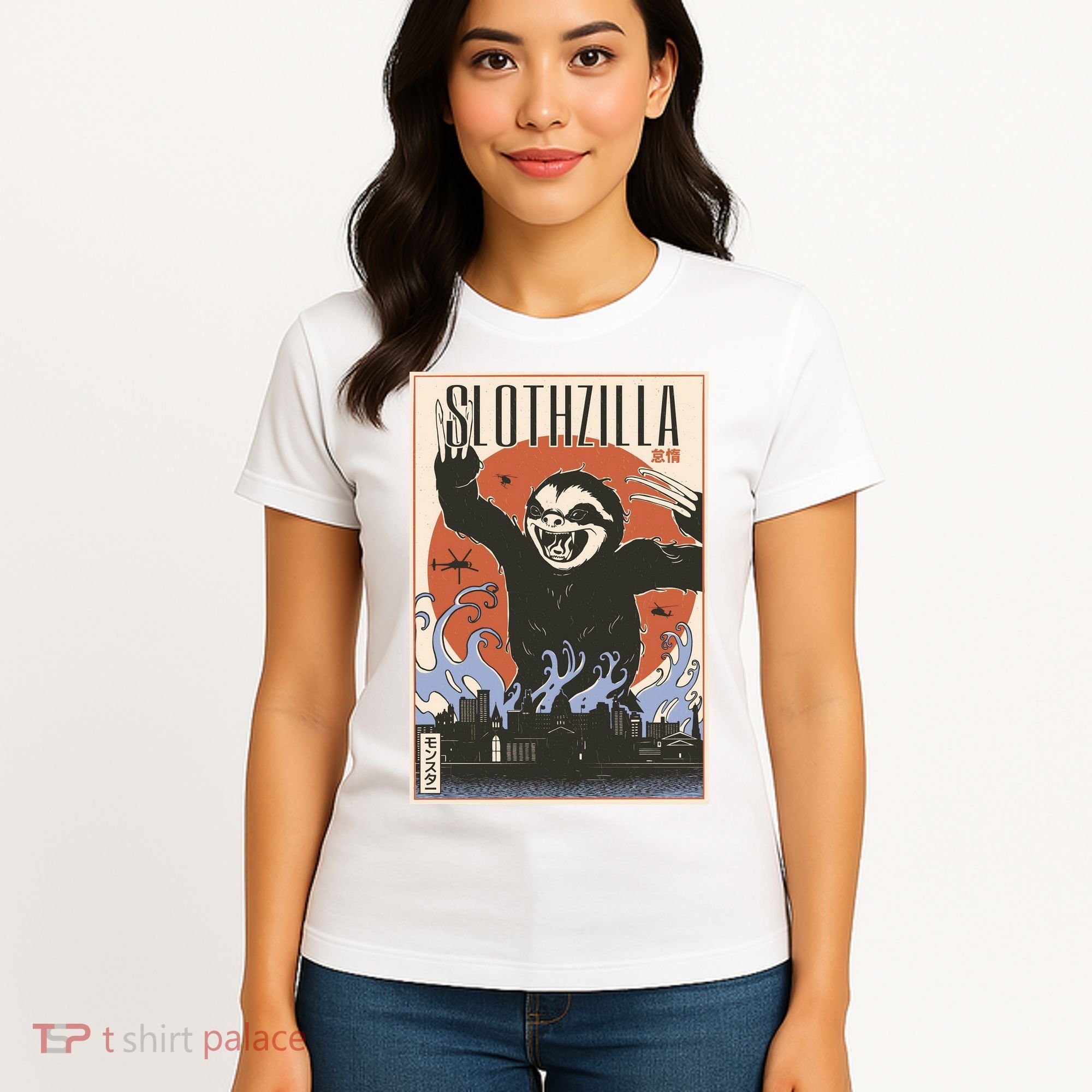 Sloth Monster Japanese Poster Women's T-Shirt