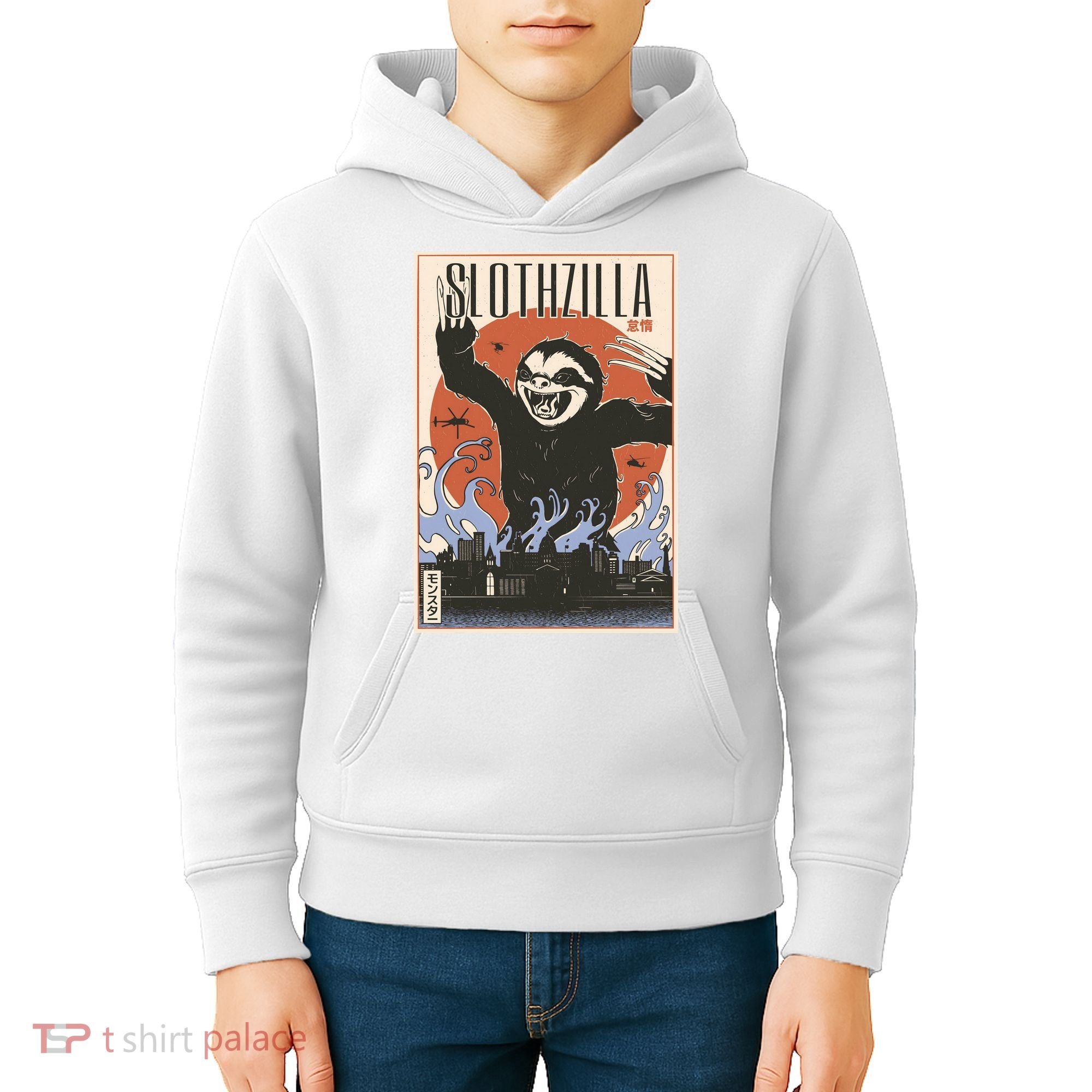Sloth Monster Japanese Poster Kids Hoodie
