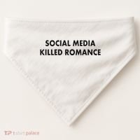 Social Media Killed Romance USA-Made Doggie Bandana thumb 0