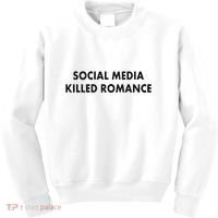 Social Media Killed Romance Kids Sweatshirt thumb 0