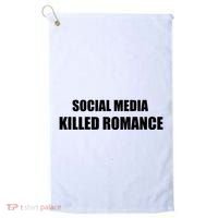 Social Media Killed Romance Golf Towel thumb 0