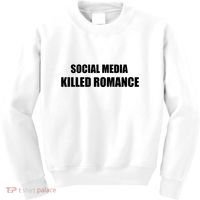 Social Media Killed Romance Kids Sweatshirt thumb 0