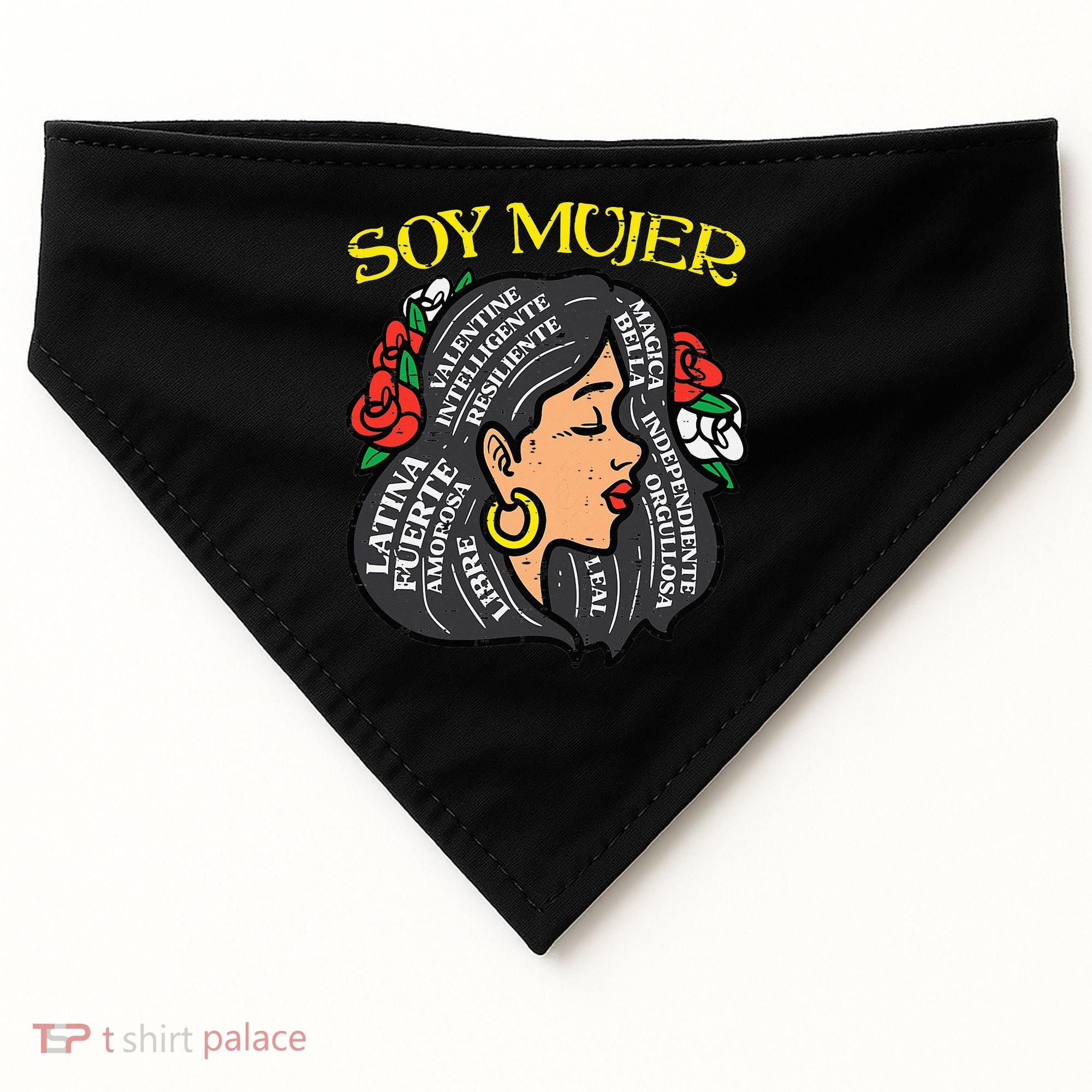 Soy Mujer Latin Woman Cinco De Mayo Mexican USA-Made Doggie Bandana