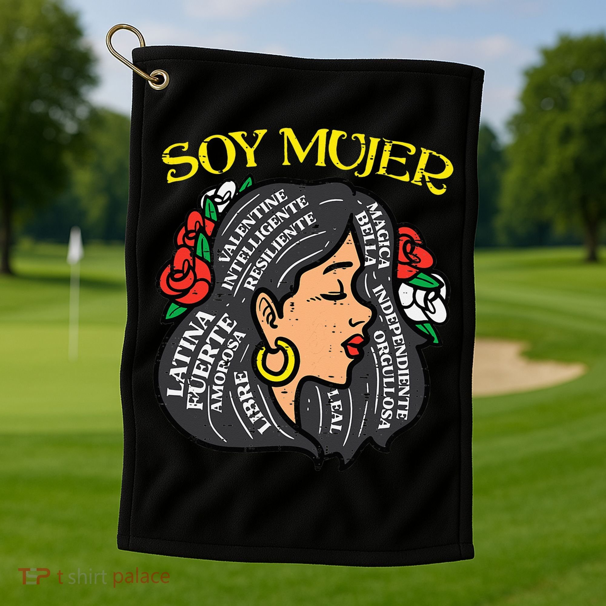 Soy Mujer Latin Woman Cinco De Mayo Mexican Golf Towel