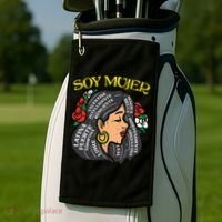 Soy Mujer Latin Woman Cinco De Mayo Mexican Golf Towel thumb 2