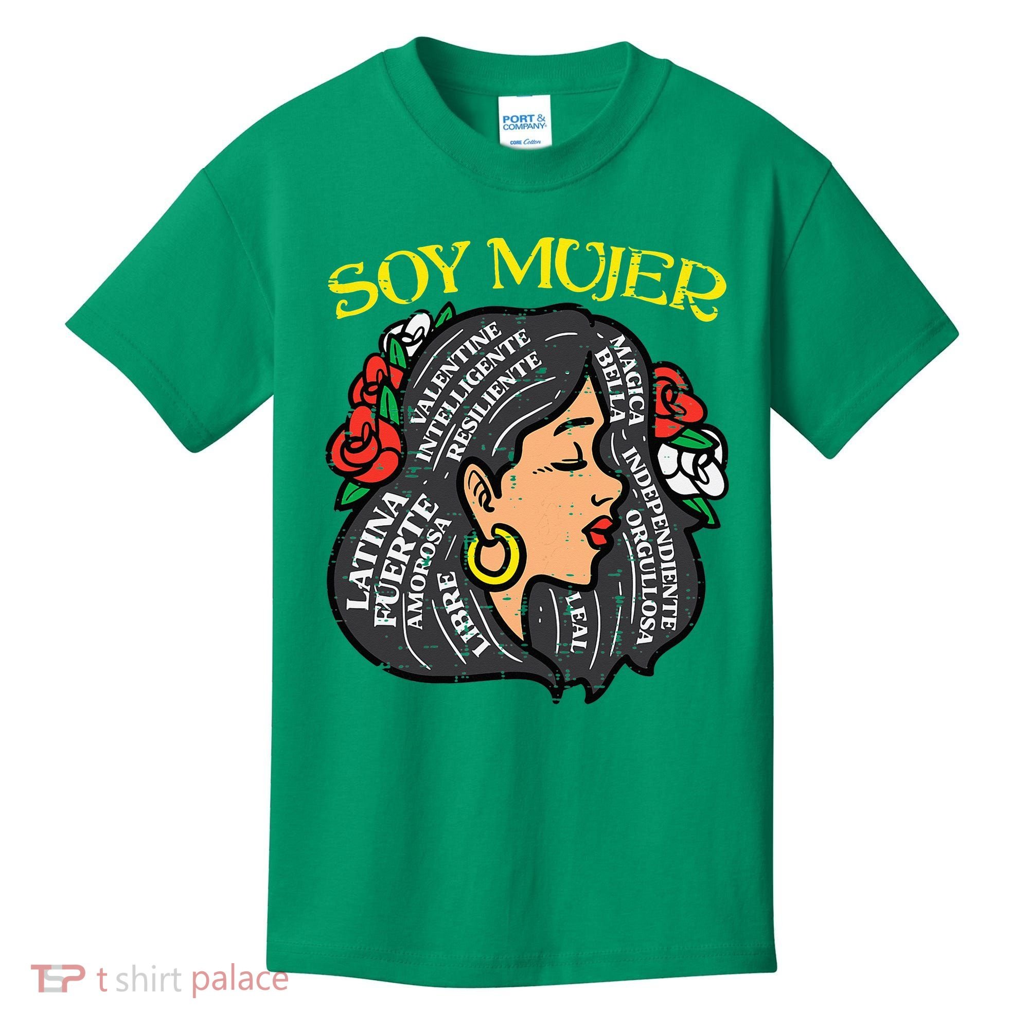 Soy Mujer Latin Woman Cinco De Mayo Mexican Kids T-Shirt