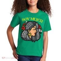 Soy Mujer Latin Woman Cinco De Mayo Mexican Kids T-Shirt thumb 2
