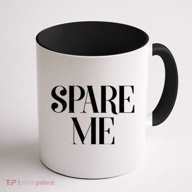 Spare Me Reality TV Show Meme Coffee Mug back