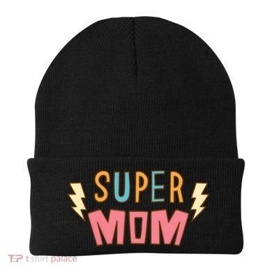 Super Mom Lighting Bolt Gift Beanie