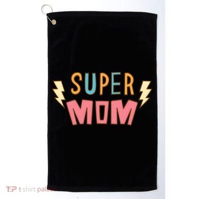 Super Mom Lighting Bolt Gift Golf Towel