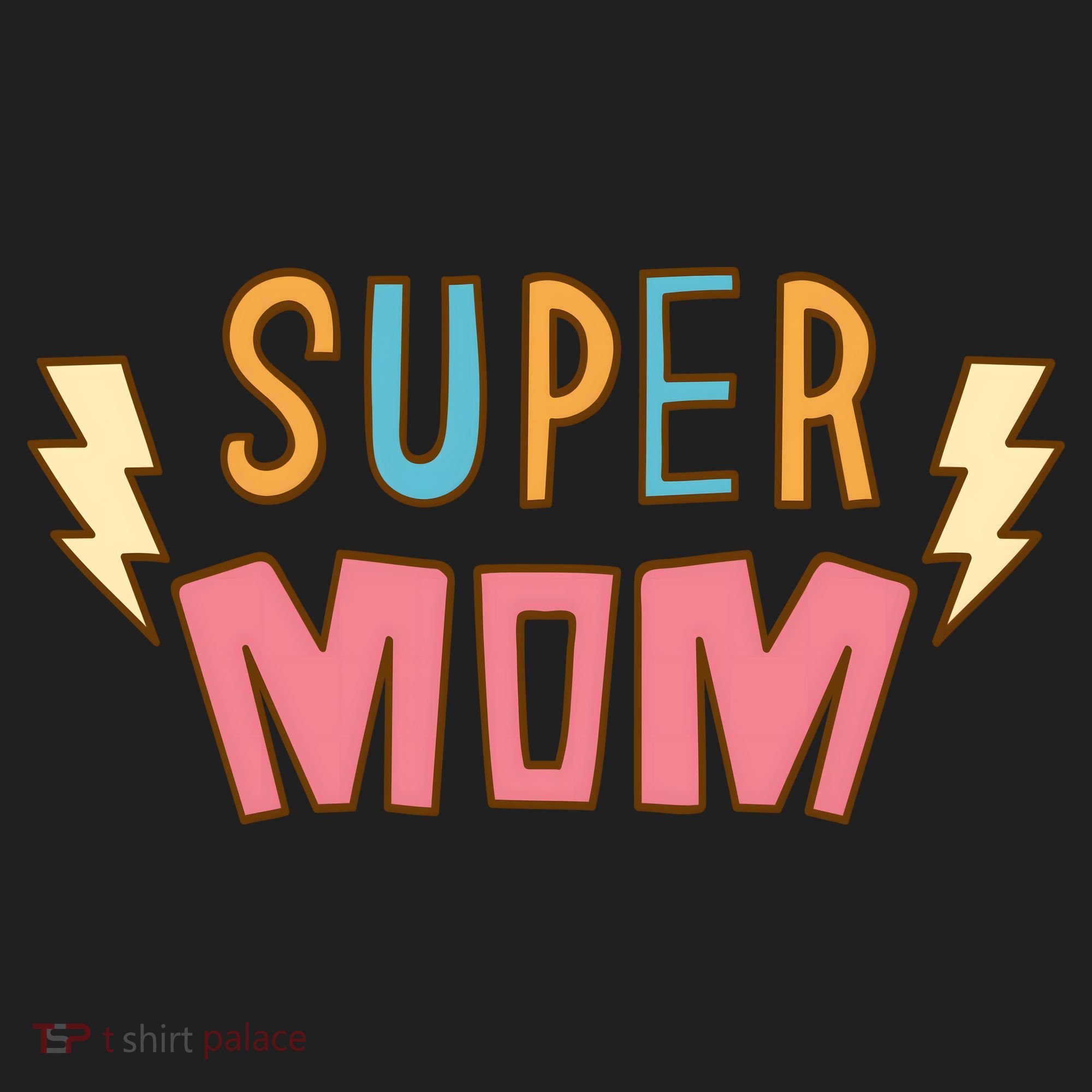Super Mom Lighting Bolt Gift Golf Towel