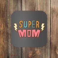 Super Mom Lighting Bolt Gift Coaster thumb 0