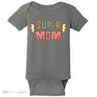 Super Mom Lighting Bolt Gift Baby Bodysuit thumb 0