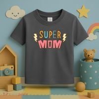 Super Mom Lighting Bolt Gift Toddler T-Shirt thumb 3