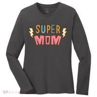Super Mom Lighting Bolt Gift Women's Long Sleeve Shirt thumb 0