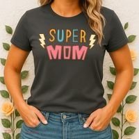 Super Mom Lighting Bolt Gift Women's T-Shirt thumb 2
