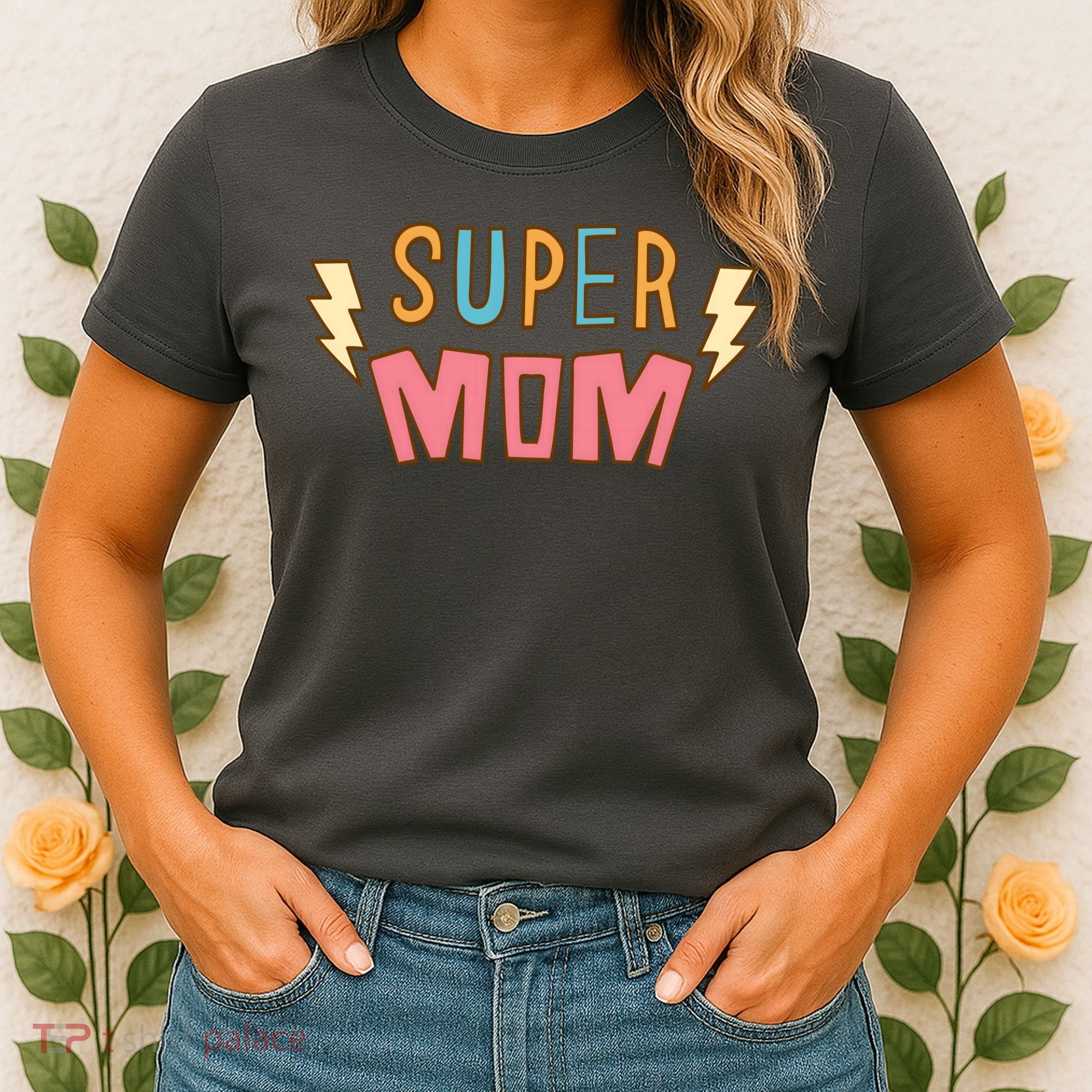 Super Mom Lighting Bolt Gift Women's T-Shirt