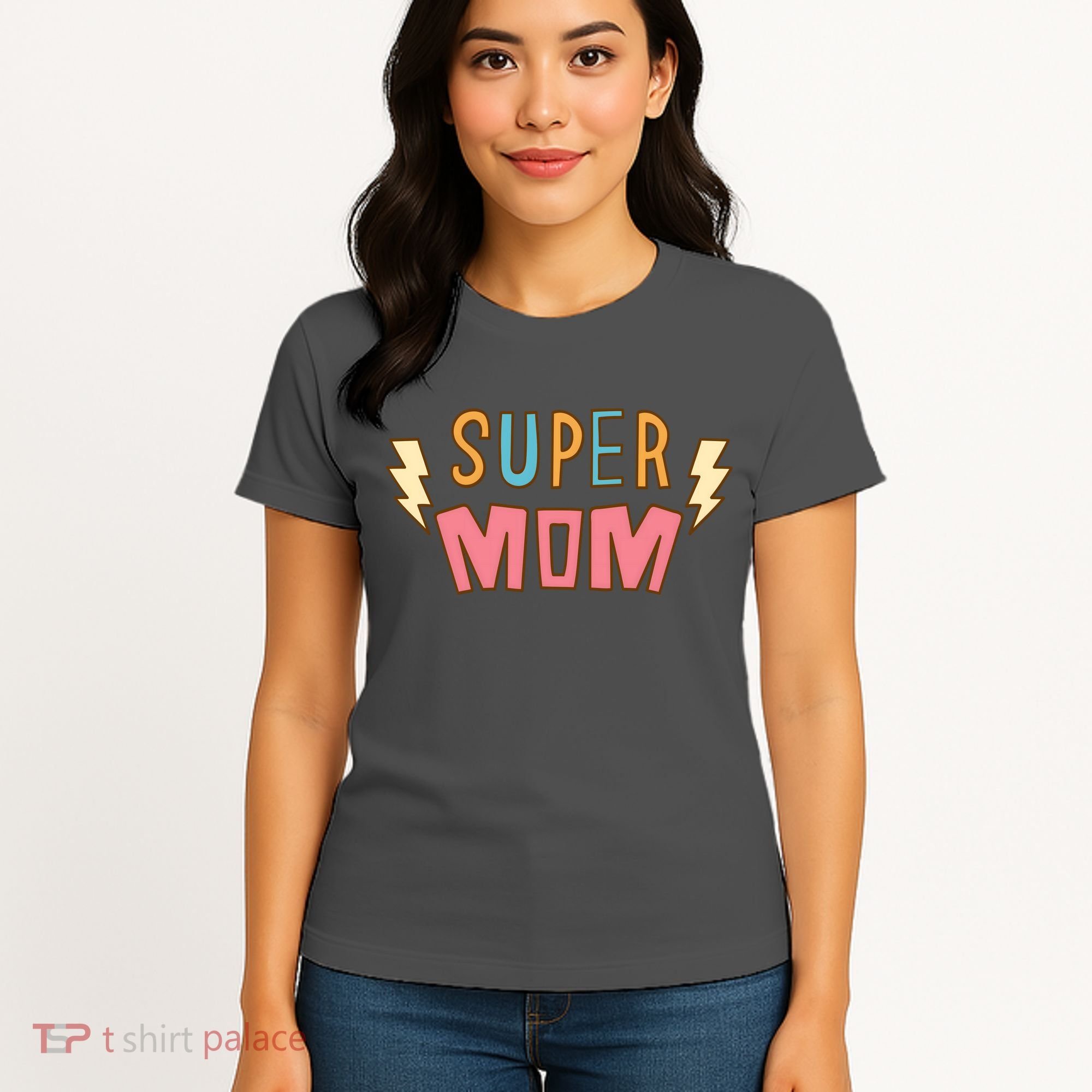 Super Mom Lighting Bolt Gift Women's T-Shirt