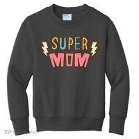 Super Mom Lighting Bolt Gift Kids Sweatshirt thumb 0