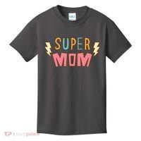 Super Mom Lighting Bolt Gift Kids T-Shirt thumb 0