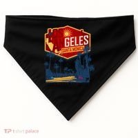Santa Monica LA Los Angeles Retro Surf Beach USA-Made Doggie Bandana thumb 0