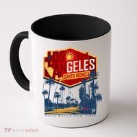 Santa Monica LA Los Angeles Retro Surf Beach Coffee Mug thumb 0
