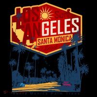 Santa Monica LA Los Angeles Retro Surf Beach Coaster thumb 2