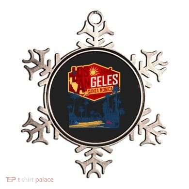 Santa Monica LA Los Angeles Retro Surf Beach Ornament