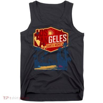 Santa Monica LA Los Angeles Retro Surf Beach Tank Top