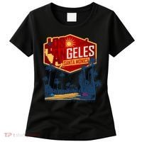 Santa Monica LA Los Angeles Retro Surf Beach Women's T-Shirt thumb 0