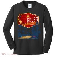 Santa Monica LA Los Angeles Retro Surf Beach Kids Long Sleeve Shirt thumb 0