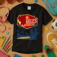 Santa Monica LA Los Angeles Retro Surf Beach Kids T-Shirt thumb 3