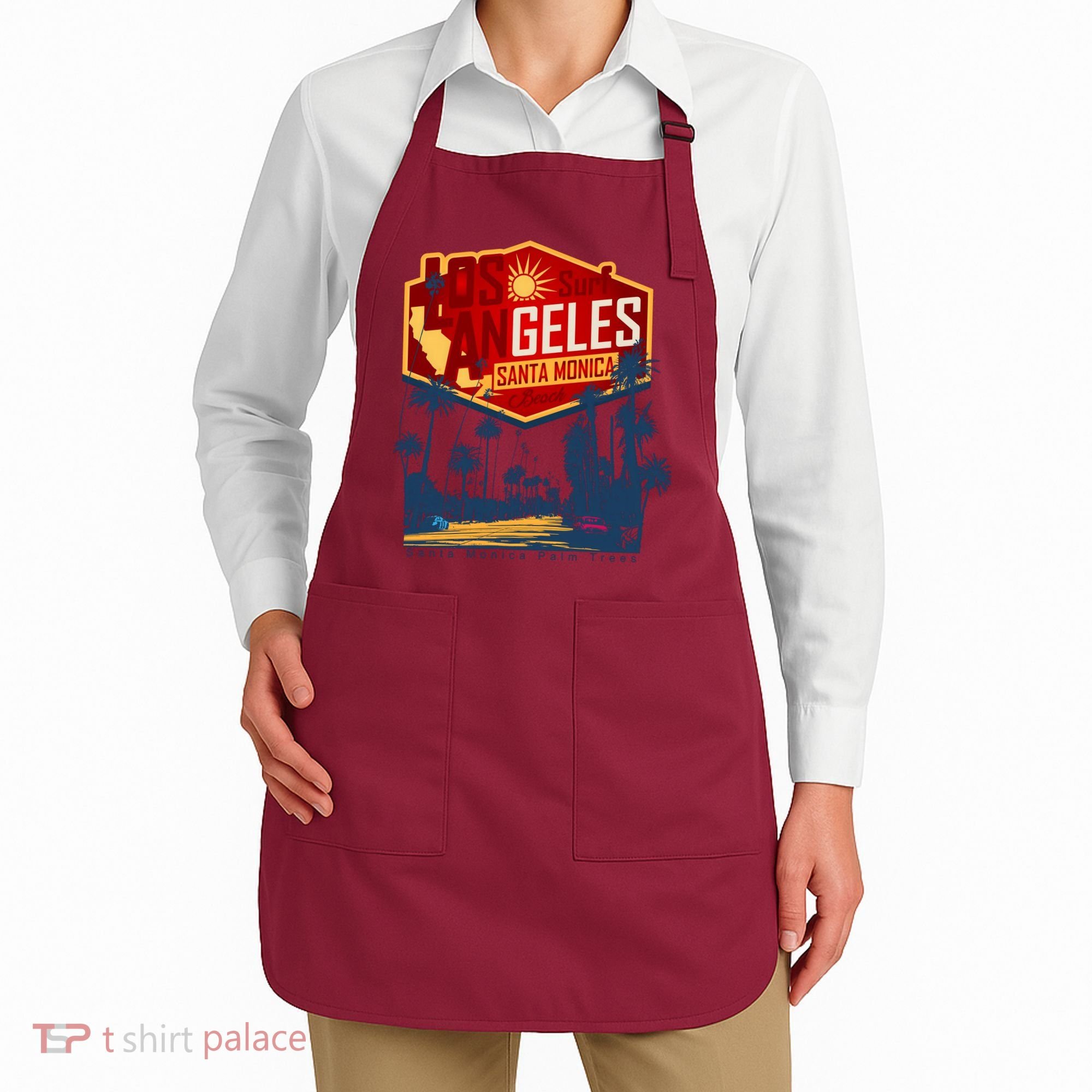 Santa Monica LA Los Angeles Retro Surf Beach Apron